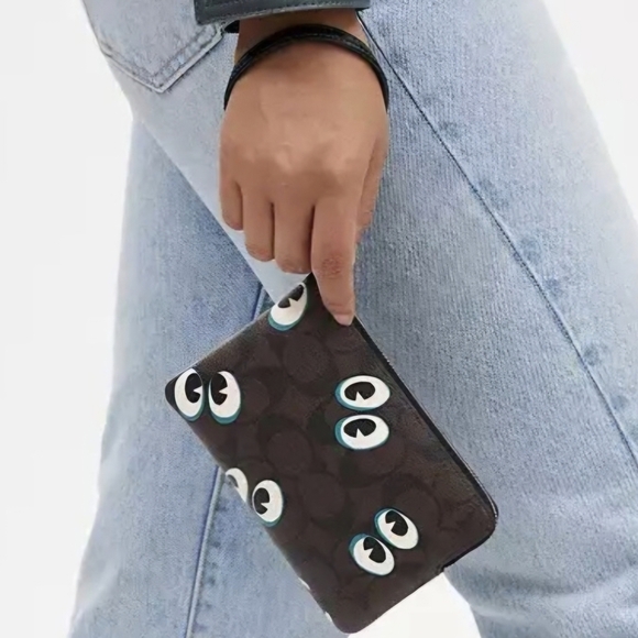 Coach Wristlet Wallet with Halloween  Eye Pattern - Picture 1 of 3